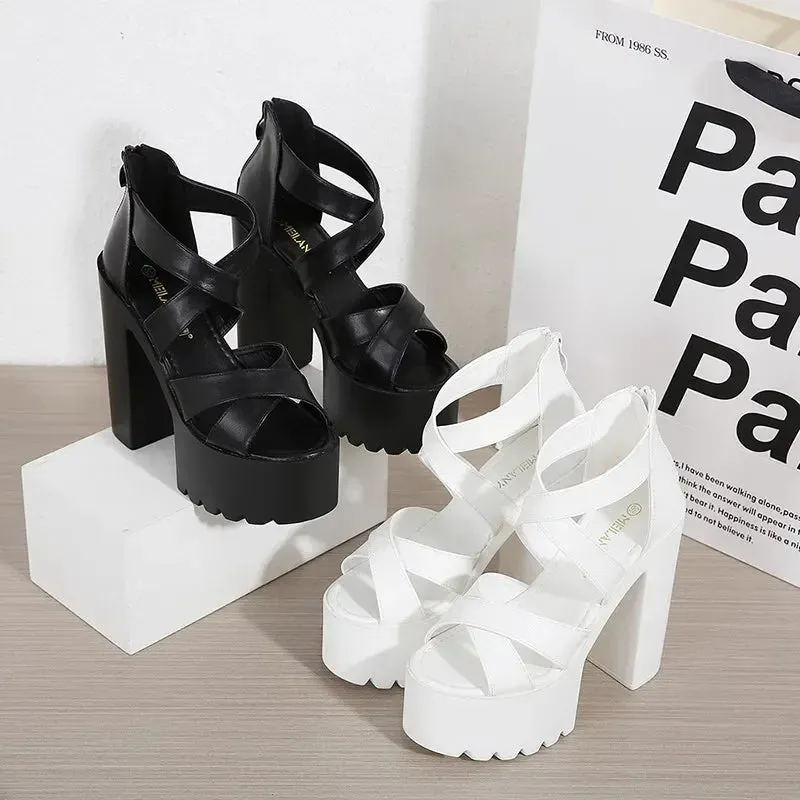 Adelaide - Sexy Mixed Color Platform Sandals for Women