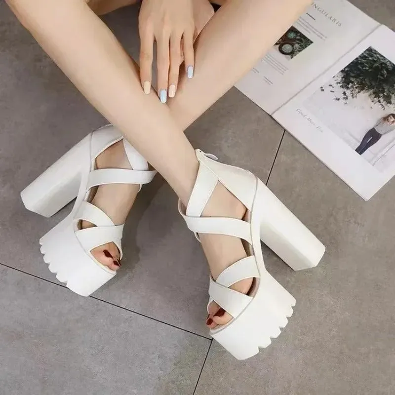 Adelaide - Sexy Mixed Color Platform Sandals for Women
