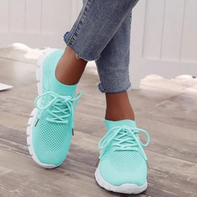 Amozae--Woman Sneakers Breathable Light Women's Footwear 2024 Vulcanized Shoes Lace Up Comfort Flats Walking Shoes Casual Female