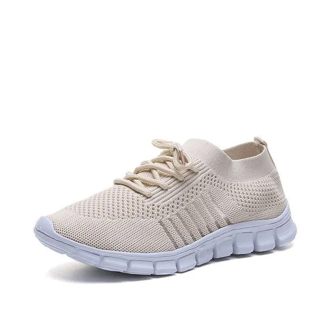 Amozae--Woman Sneakers Breathable Light Women's Footwear 2024 Vulcanized Shoes Lace Up Comfort Flats Walking Shoes Casual Female