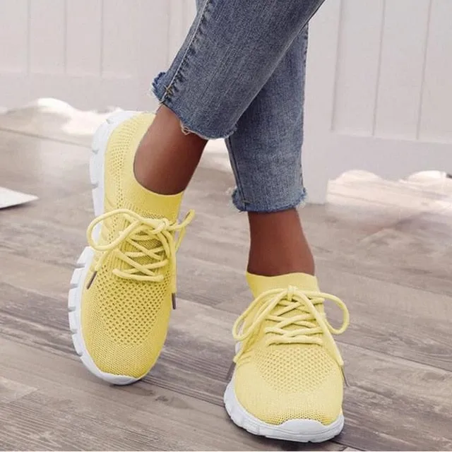 Amozae--Woman Sneakers Breathable Light Women's Footwear 2024 Vulcanized Shoes Lace Up Comfort Flats Walking Shoes Casual Female