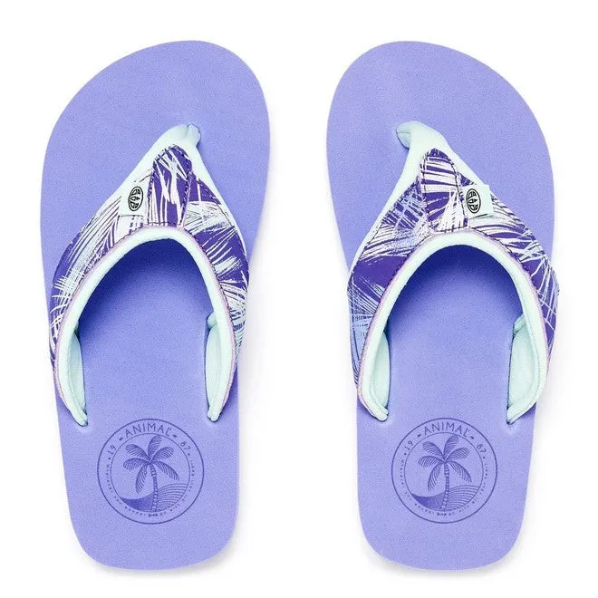 Animal Girls' Swish Upper All Over Print Flip Flops