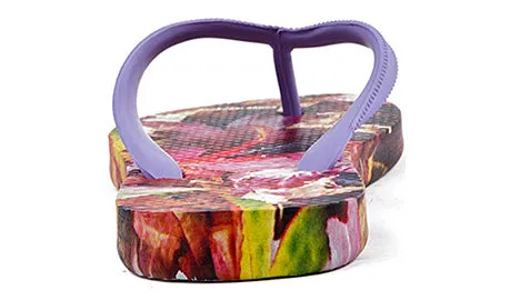 Autumn Leaves Beach Flip Flops