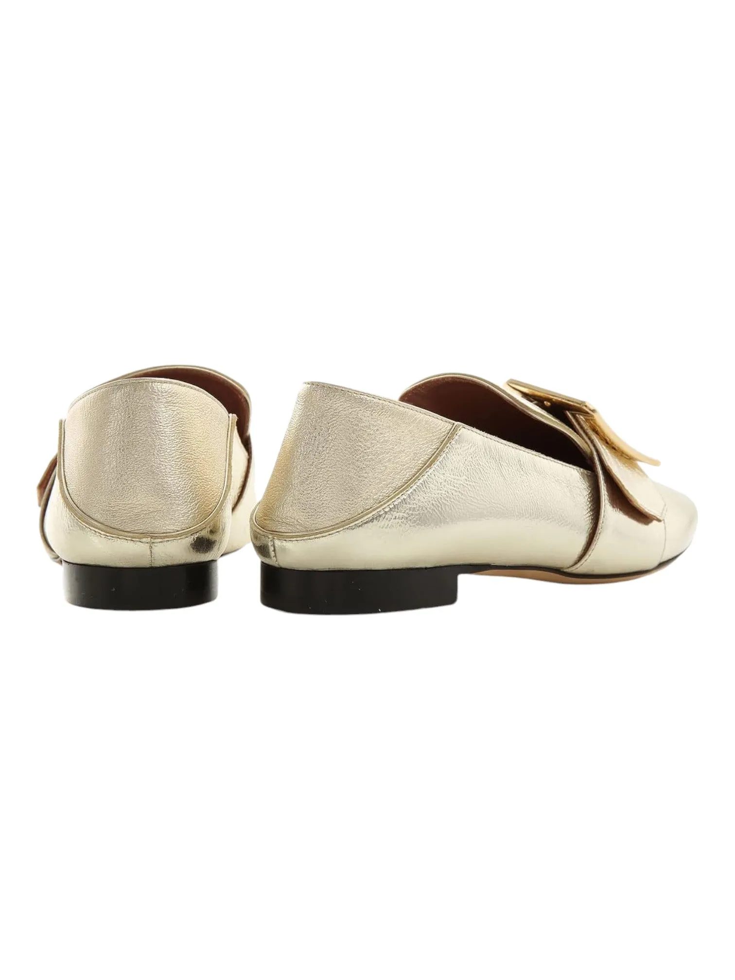 Bally Janelle  6221052 Women's Champagne Goat Leather Loafers US 9 MSRP $650