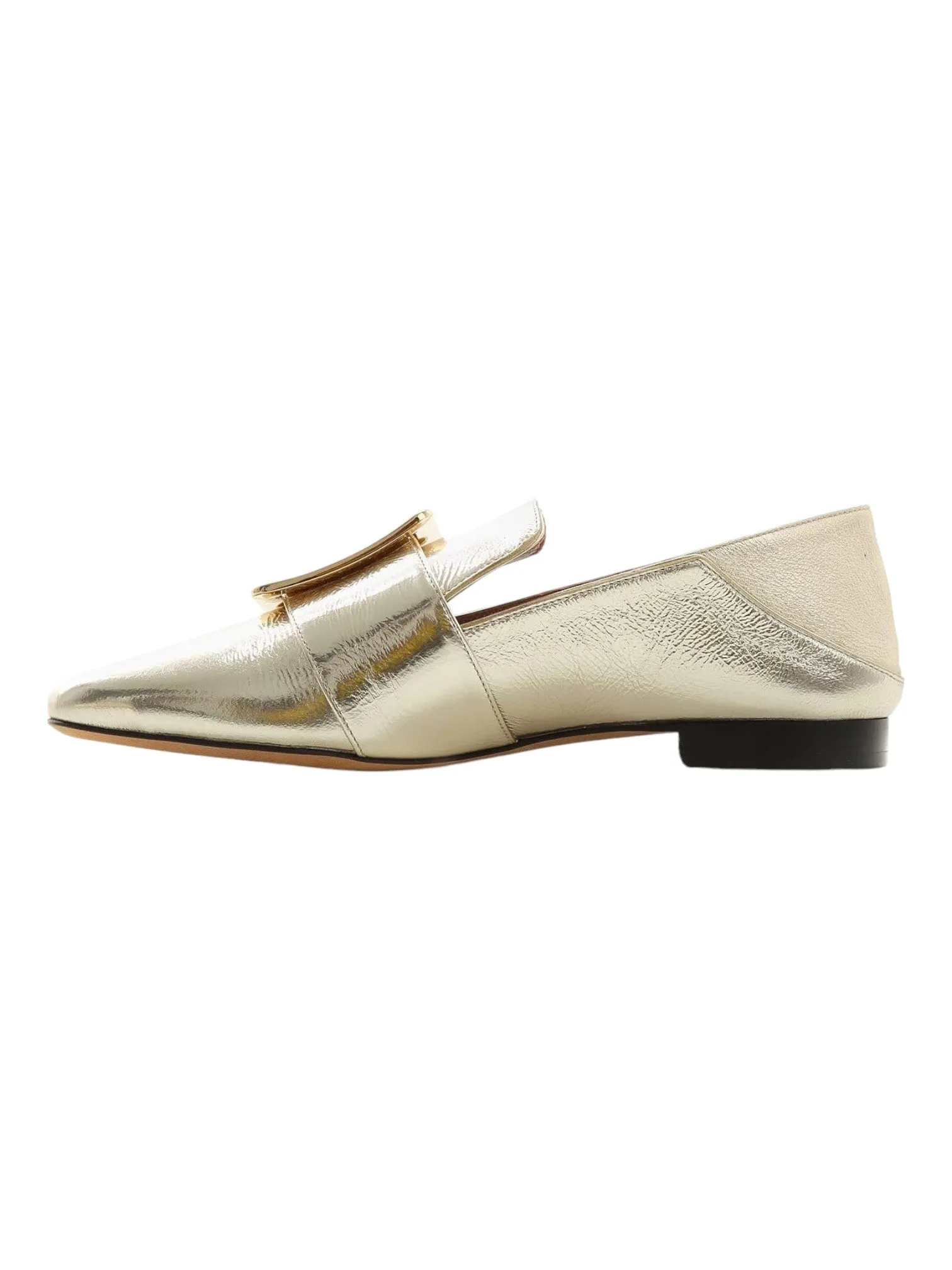 Bally Janelle  6221052 Women's Champagne Goat Leather Loafers US 9 MSRP $650