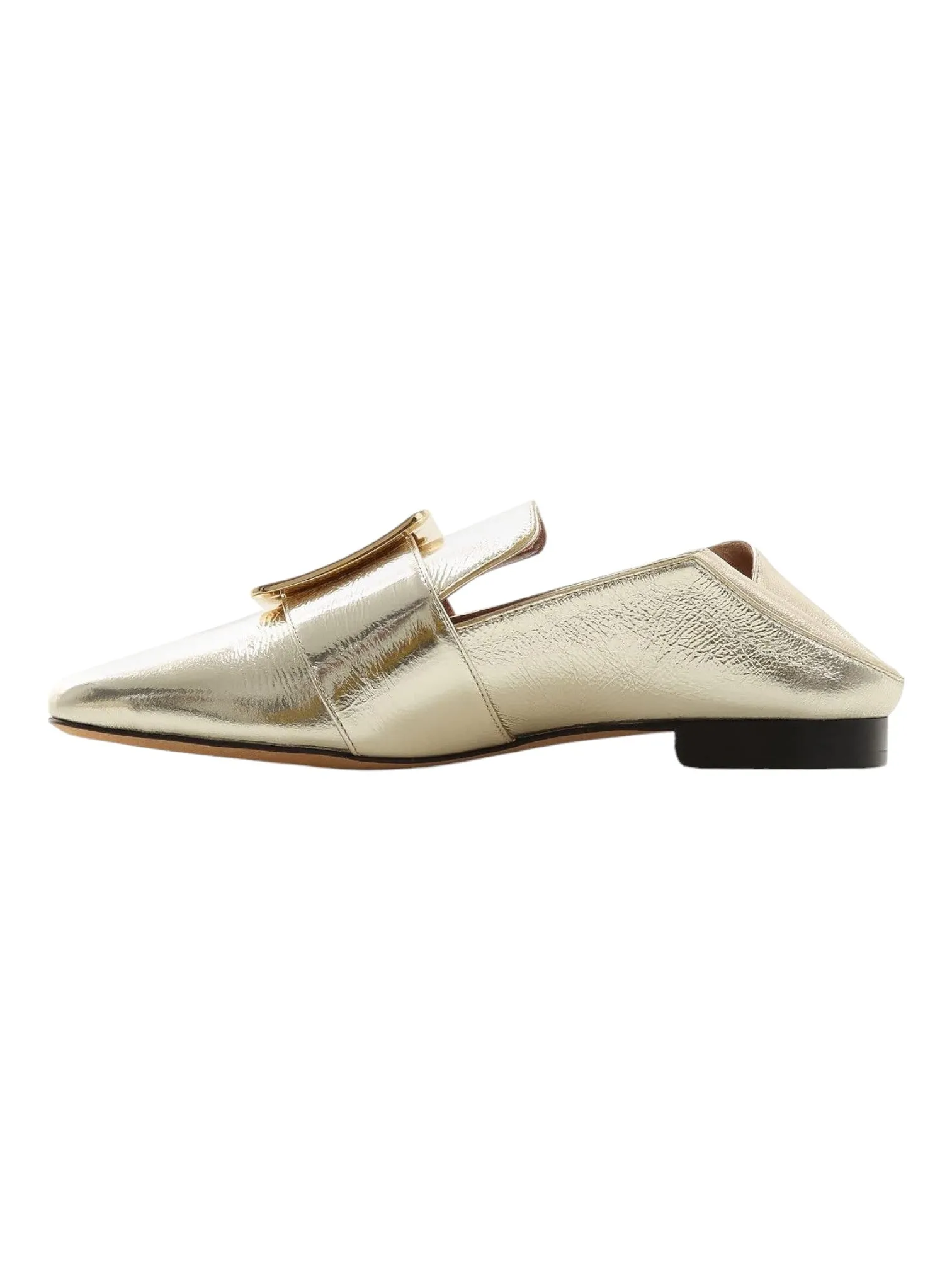 Bally Janelle  6221052 Women's Champagne Goat Leather Loafers US 9 MSRP $650