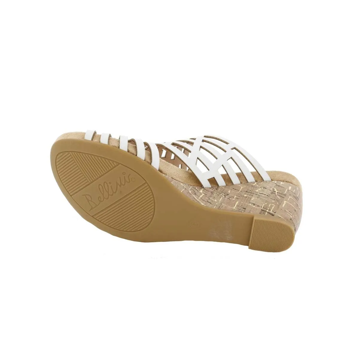 Bellini Pretty Women Wedge Sandals In White Faux Nubuck
