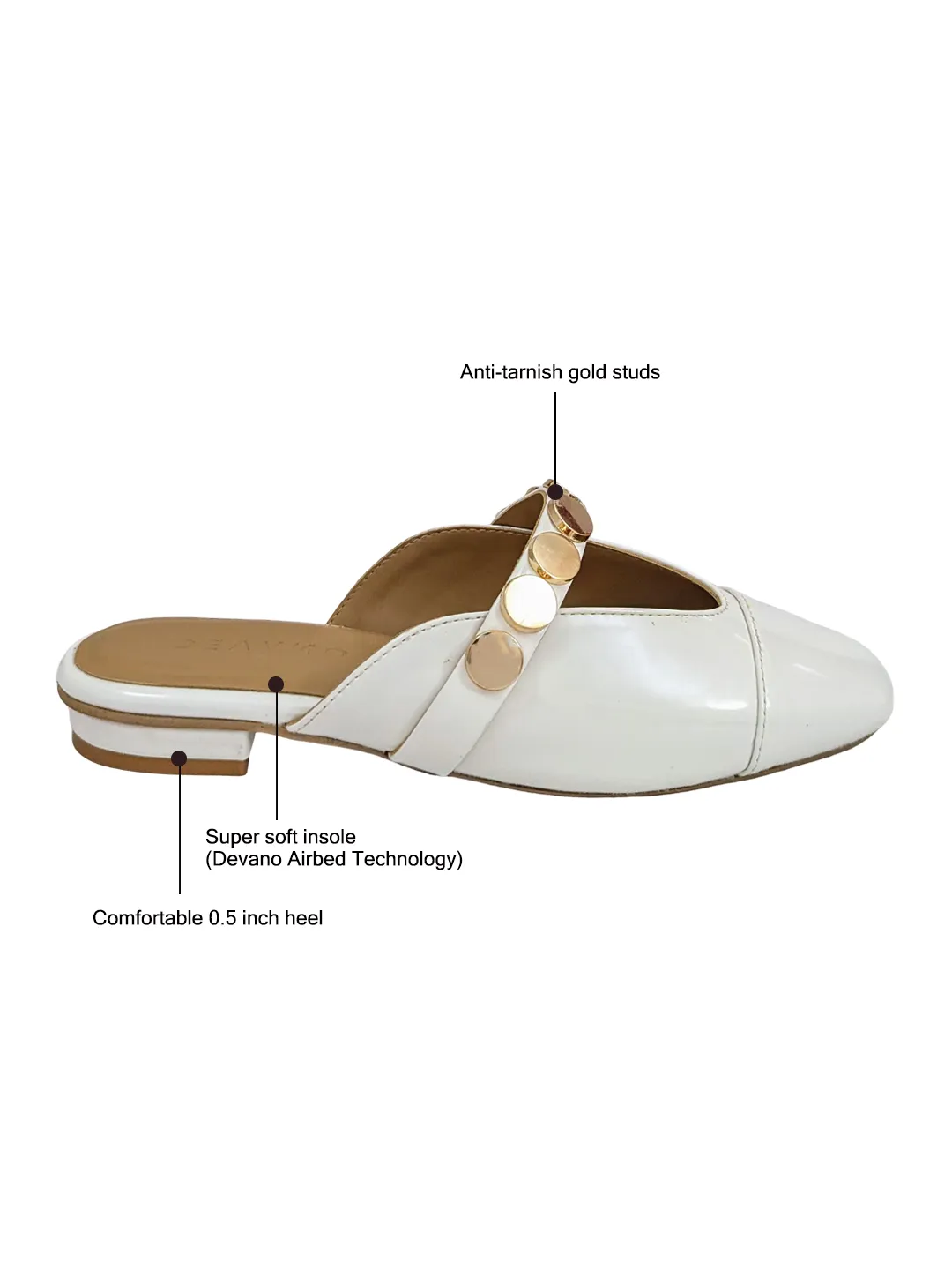 Bianca Mules Chalk White