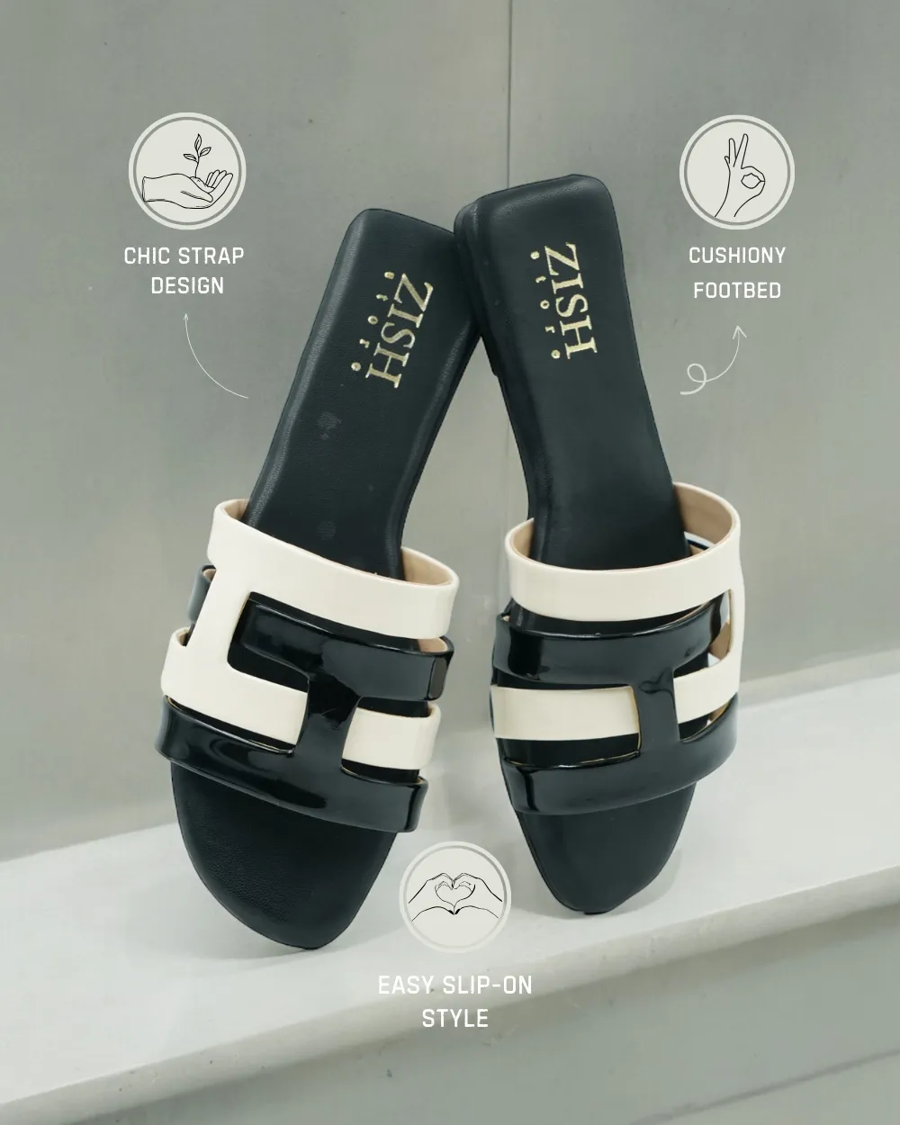 Black Azzura Flats