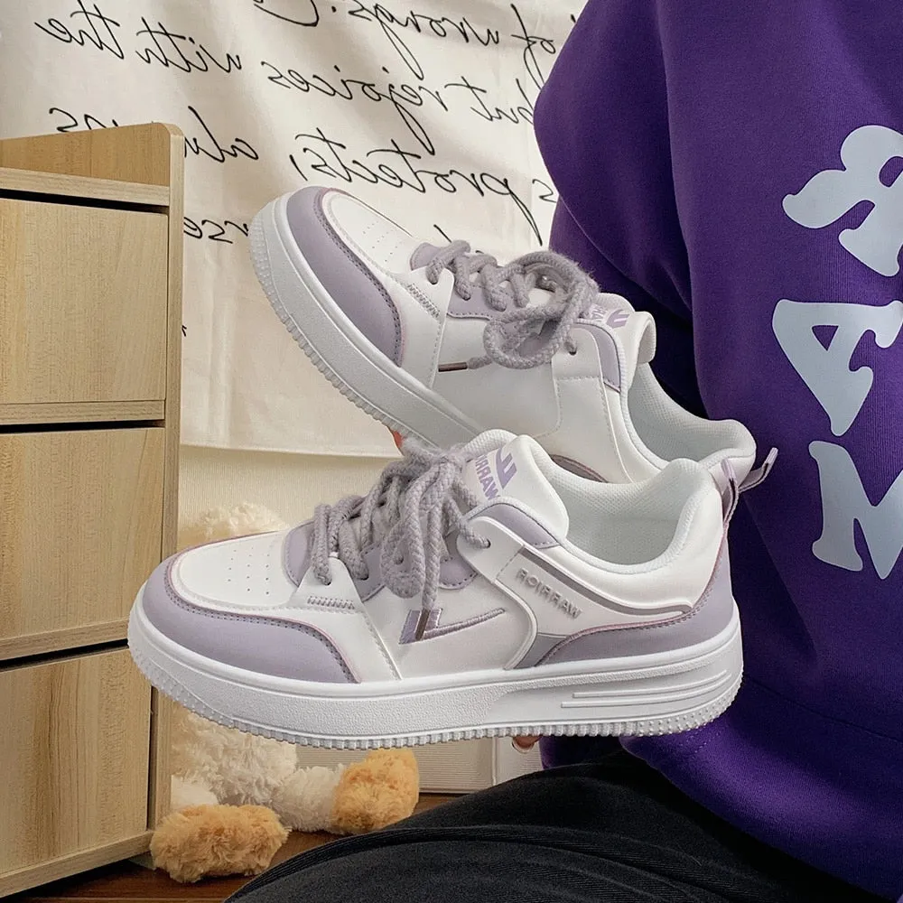 Chicmy All-Match Small White Shoes Casual Female Sneakers Women Shallow Mouth Round Toe Clogs Platform Flats Breathable Summer Creepers