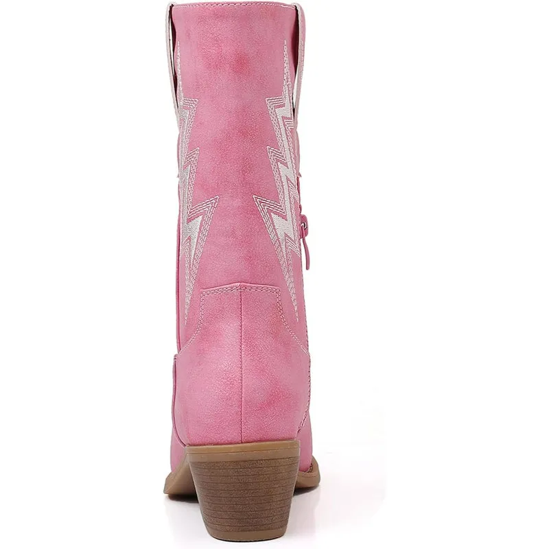 Classic Embroidery Printed Boots