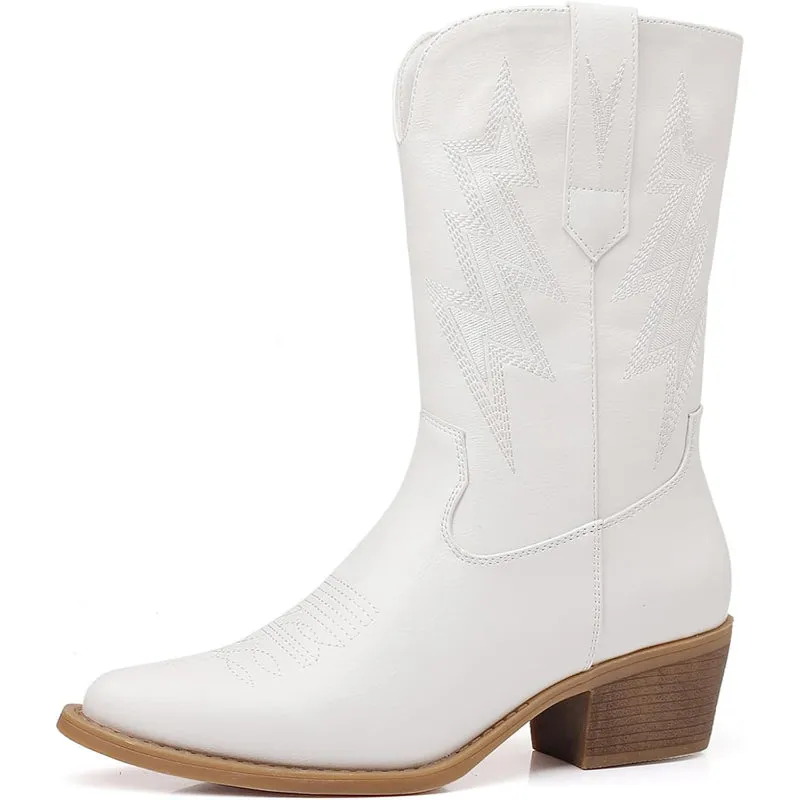 Classic Embroidery Printed Boots