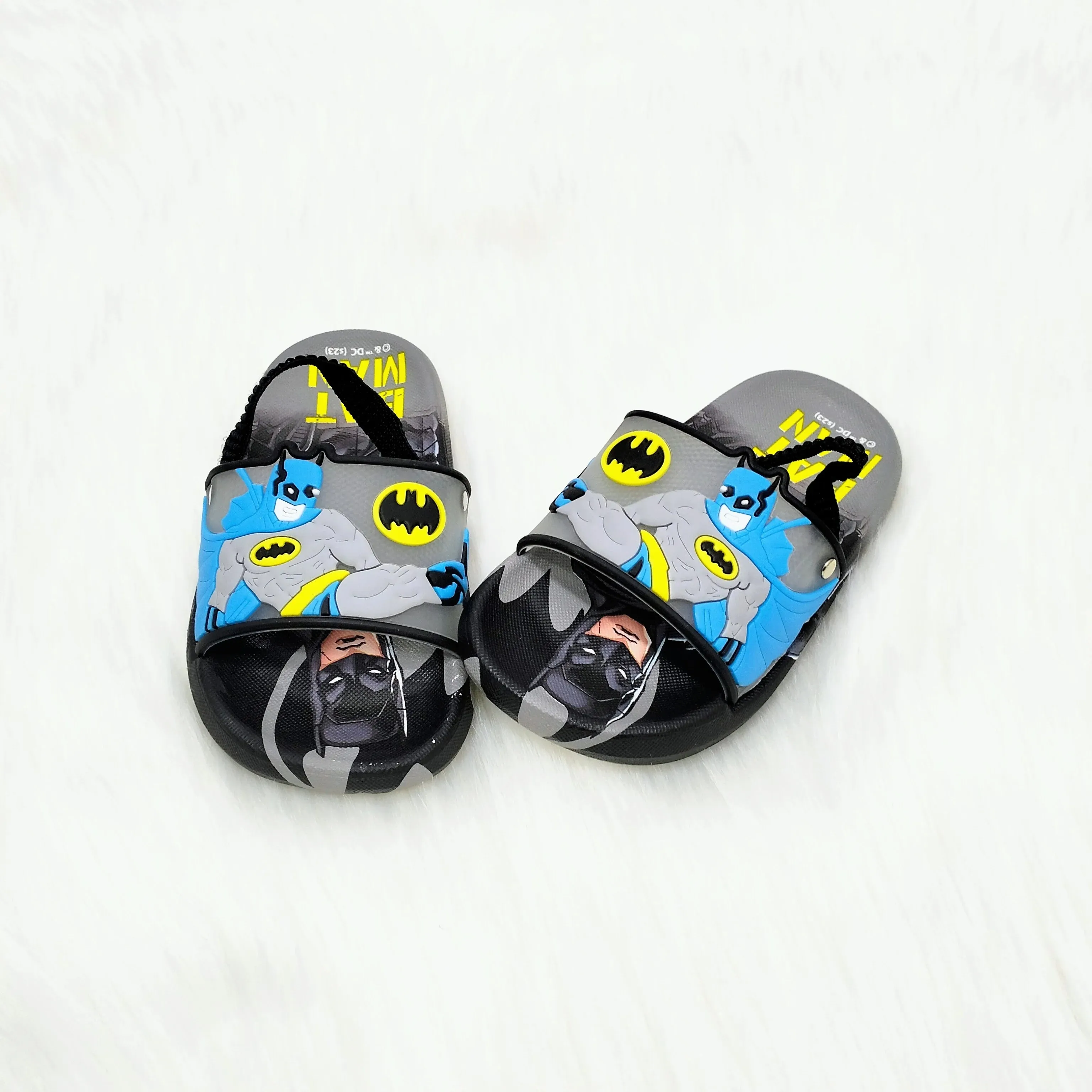 CN Batman Design Black Slippers With Grip 12268