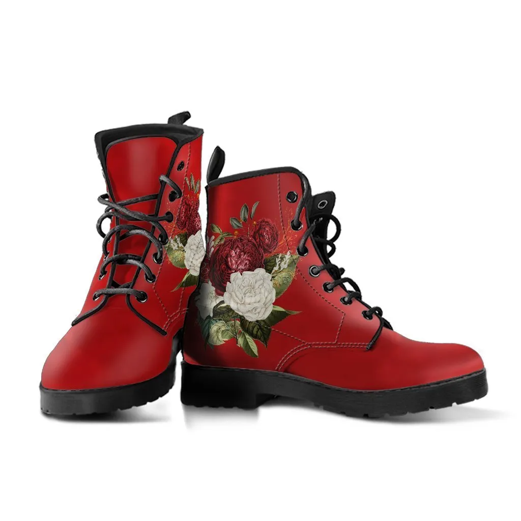 Combat Boots - Beautiful Flowers #35B | Custom Shoes, Women's Boots, Aesthetic Shoes, Boho Shoes, Vintage Style Shoes, Sorority Shoes