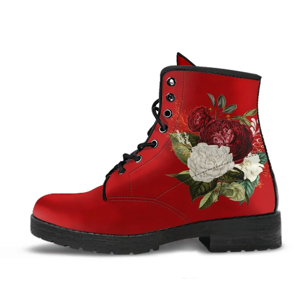 Combat Boots - Beautiful Flowers #35B | Custom Shoes, Women's Boots, Aesthetic Shoes, Boho Shoes, Vintage Style Shoes, Sorority Shoes
