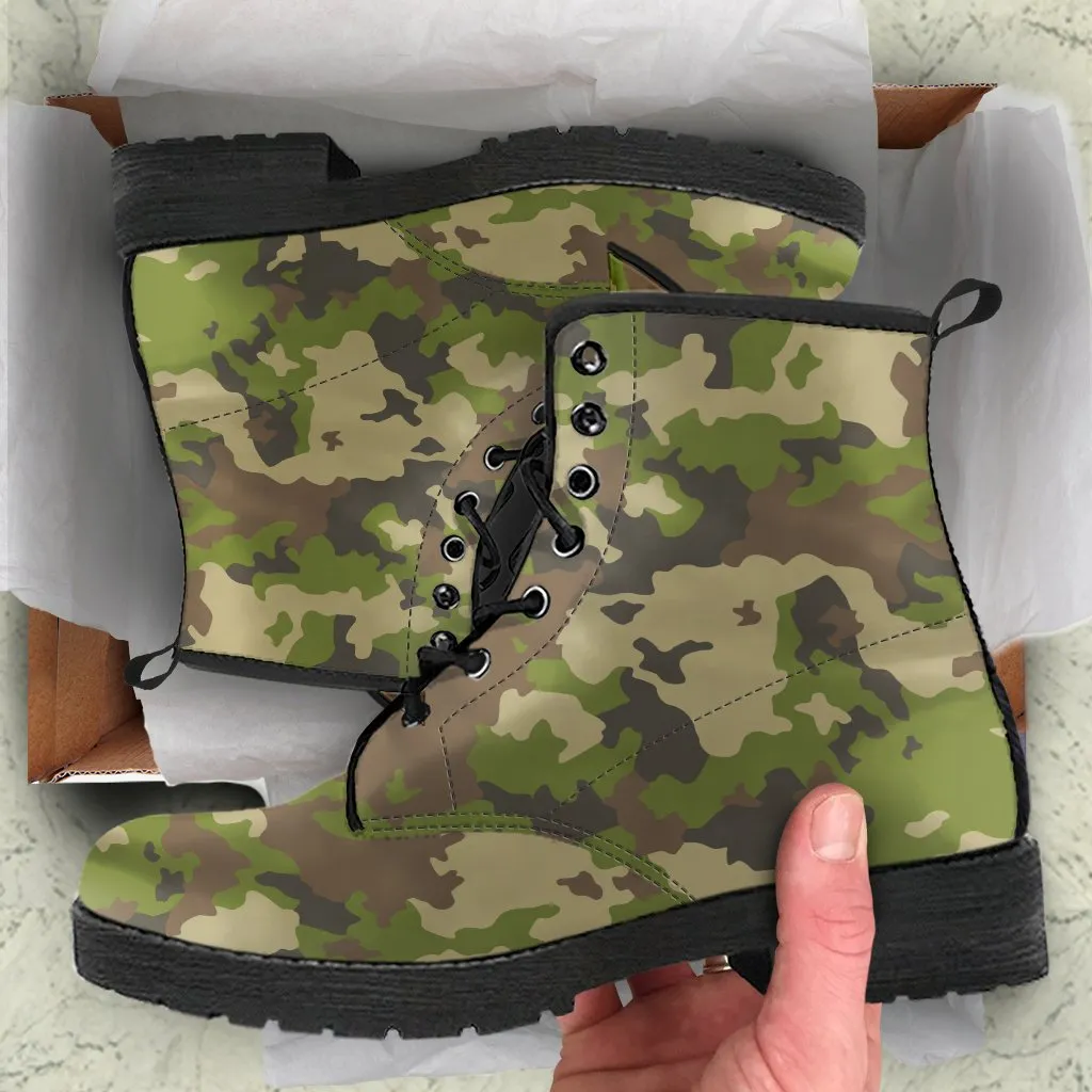 Combat Boots - Camouflage Boots | Boho Shoes, Handmade Lace Up Boots, 90s Boots, 2000s Boots, Camouflage Boots, Hipster Boots