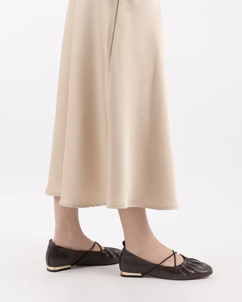 Crossover Straps Slip On Walking Mary Jane  Ballet Flats