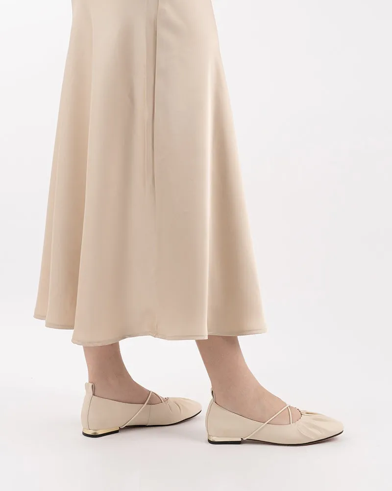 Crossover Straps Slip On Walking Mary Jane  Ballet Flats