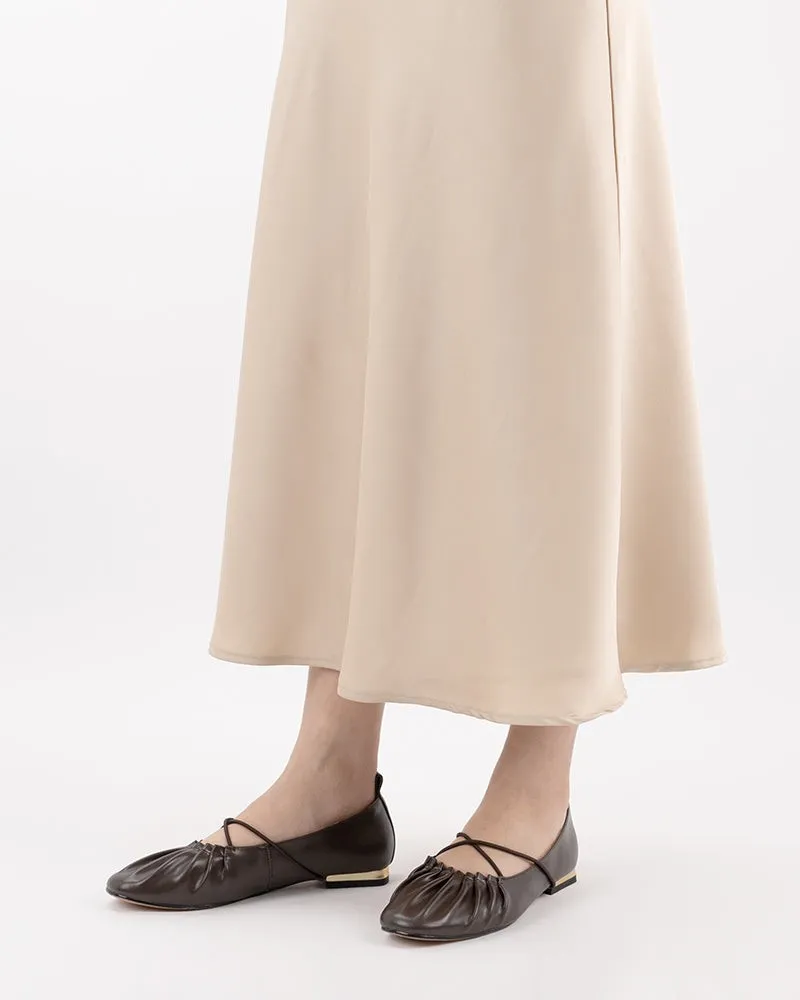 Crossover Straps Slip On Walking Mary Jane  Ballet Flats