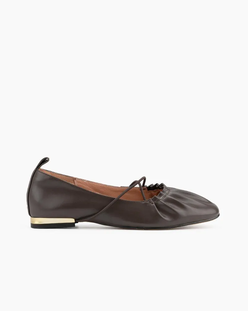 Crossover Straps Slip On Walking Mary Jane  Ballet Flats