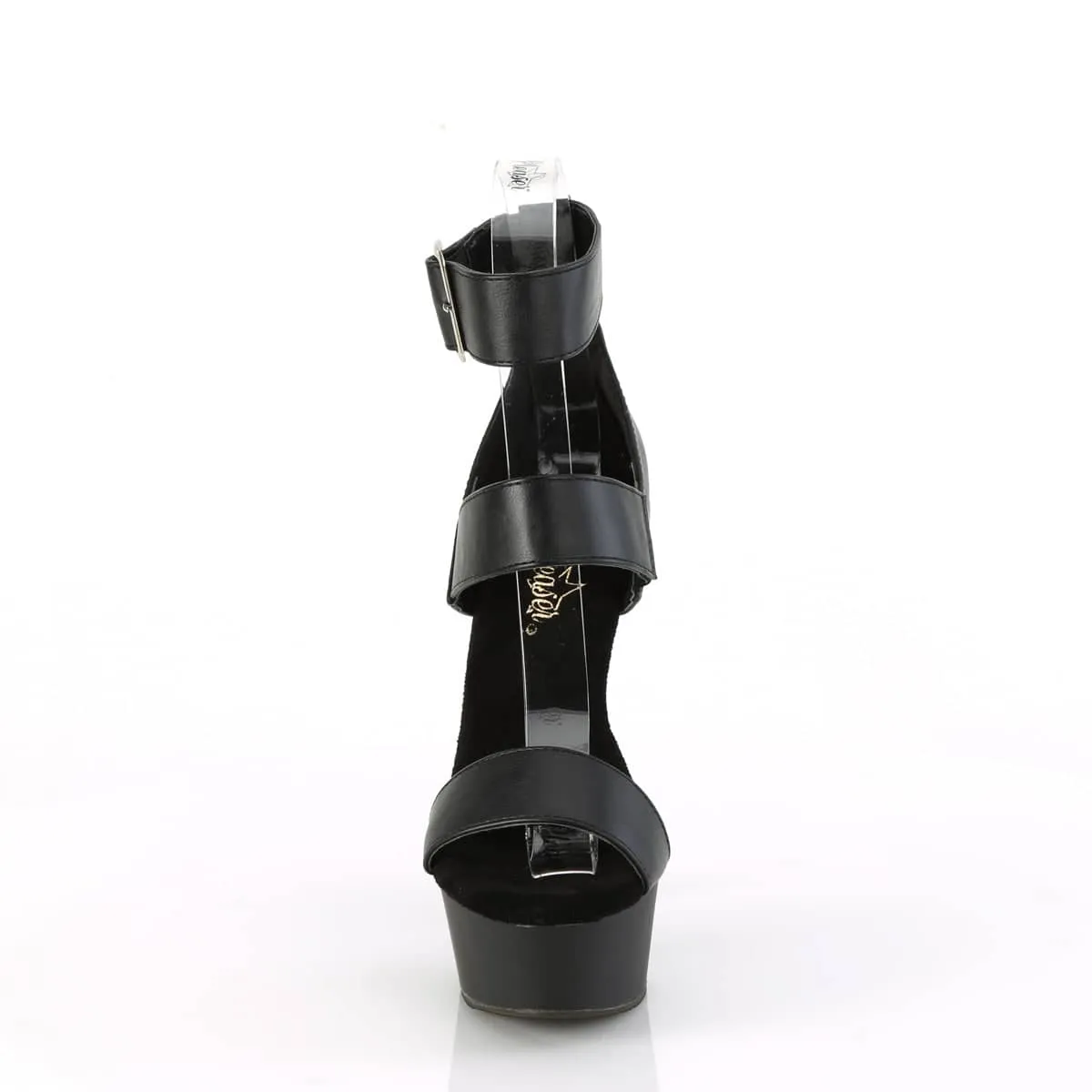 DELIGHT-629 Black Ankle Sandal High Heel