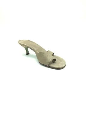 Donald Pliner Kitten Heel Slides  Gold  Size: 7.5"