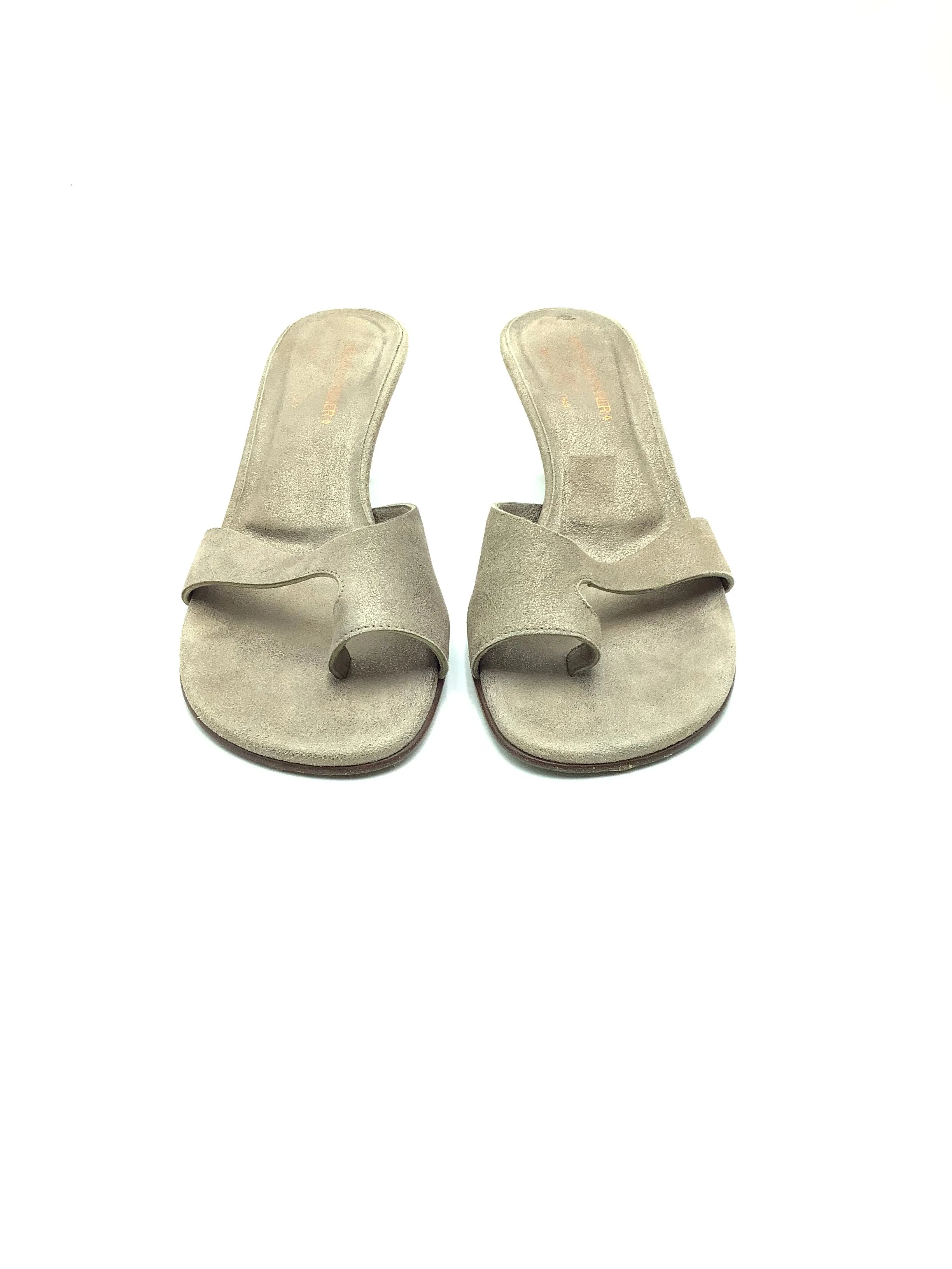 Donald Pliner Kitten Heel Slides  Gold  Size: 7.5"