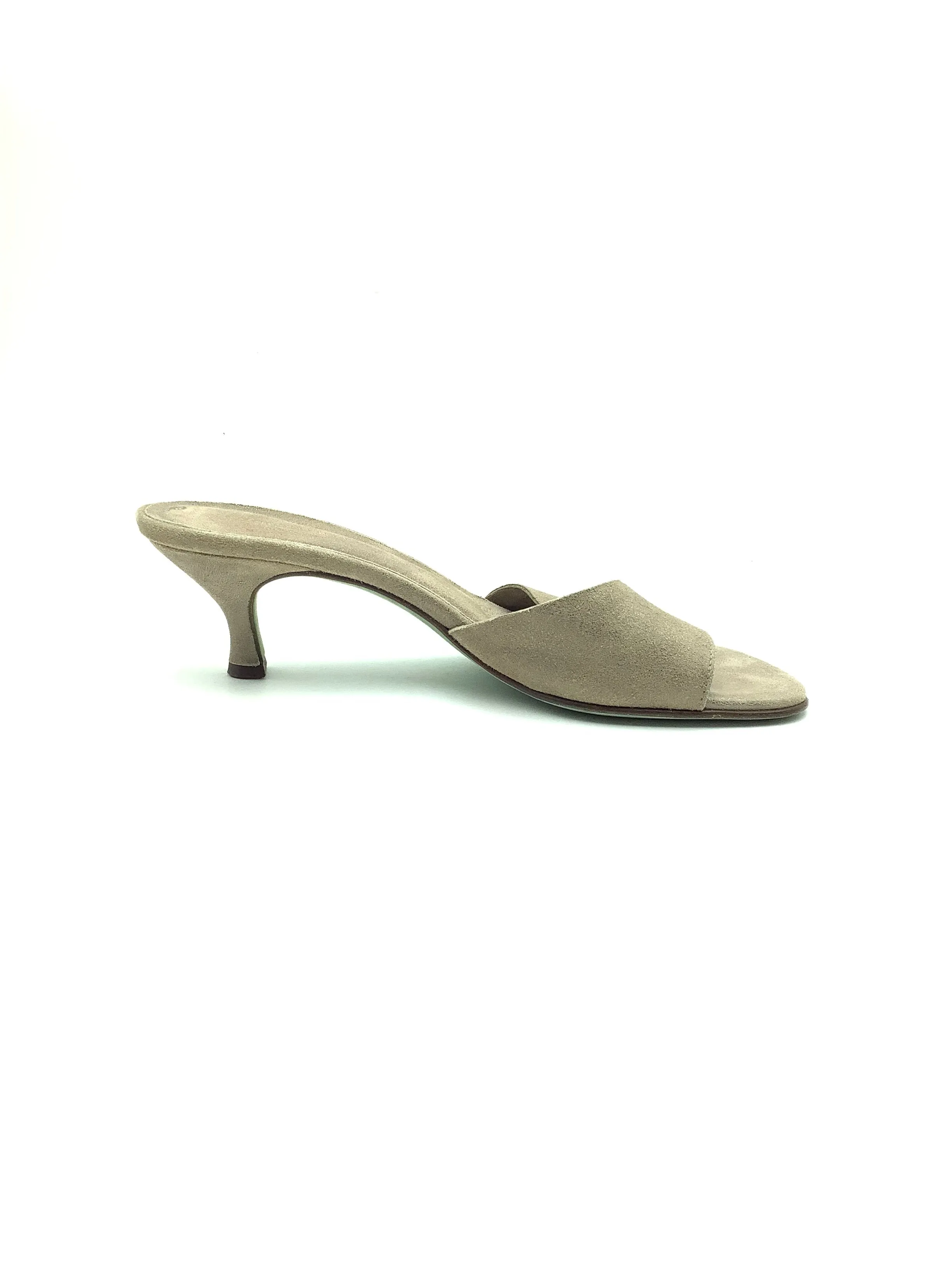 Donald Pliner Kitten Heel Slides  Gold  Size: 7.5"