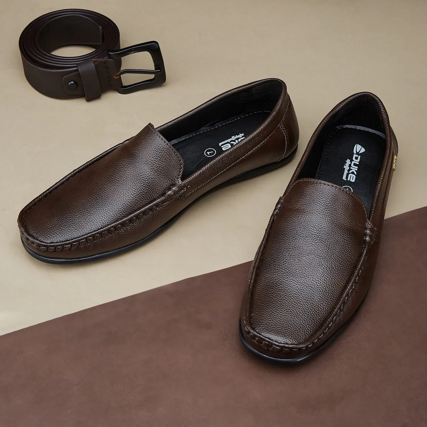 Duke Men Textured Loafers ( FWOL4024 )