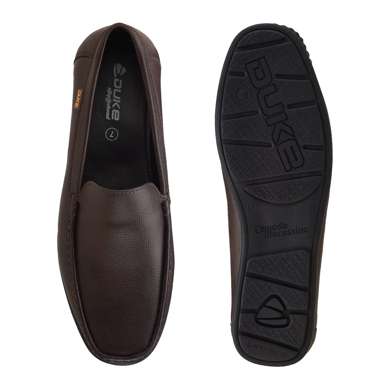 Duke Men Textured Loafers ( FWOL4024 )