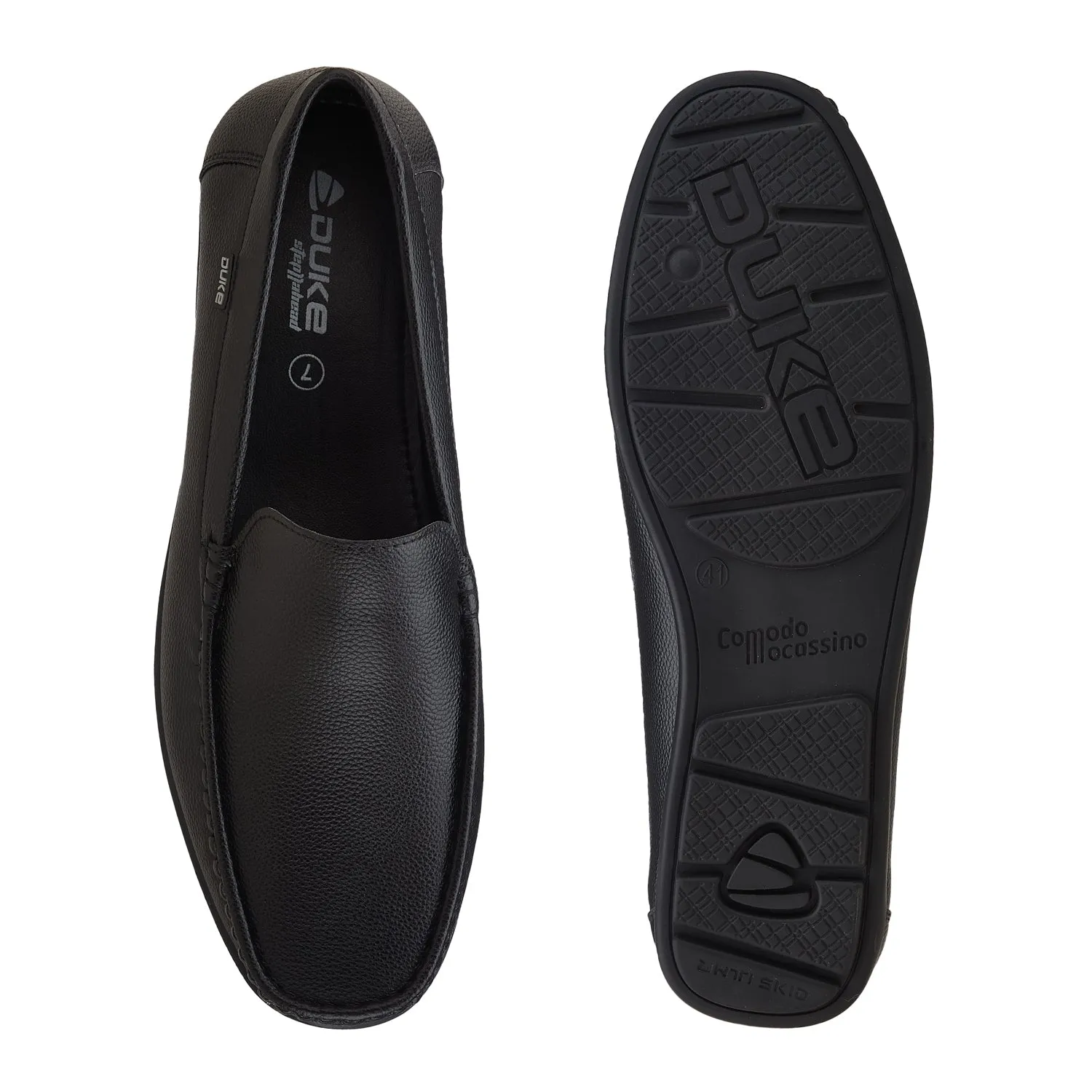 Duke Men Textured Loafers ( FWOL4024 )