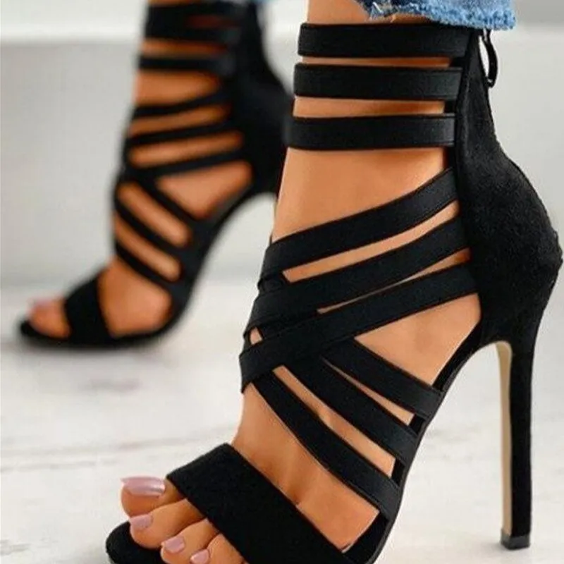 elveswallet Elastic Band Thin Heel Pumps