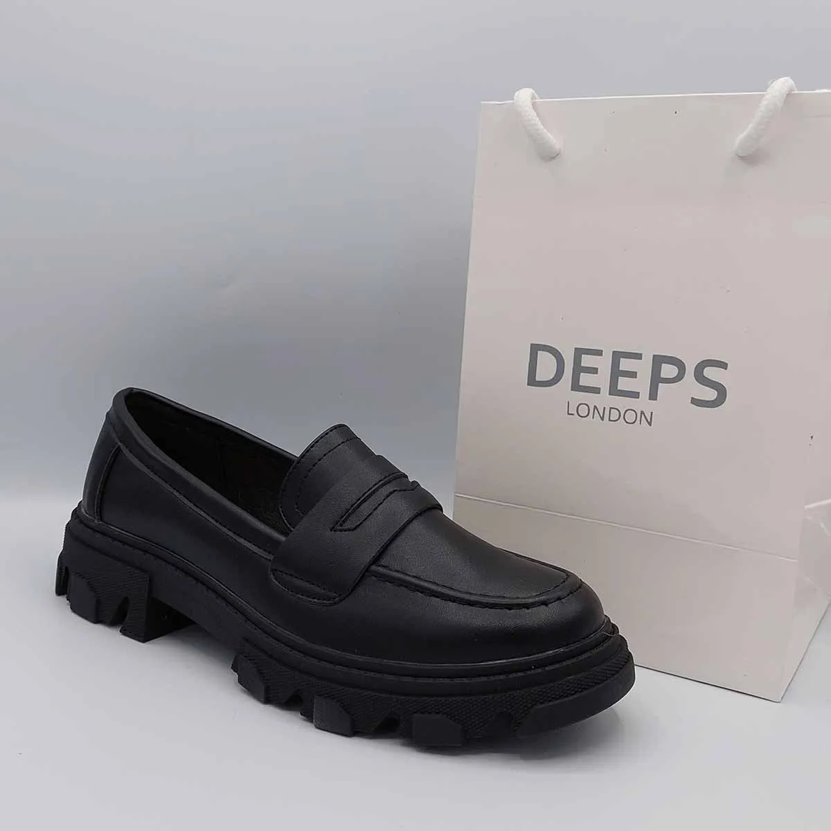 ESCAPE FLAT LOAFER WITH CHAIN DETAIL AND CHUNKY PLATFORM