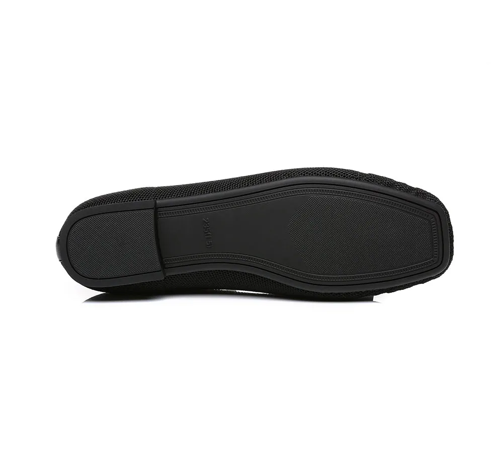 EVERAU® Women Bow Square Toe Ballet Flats Yolanda