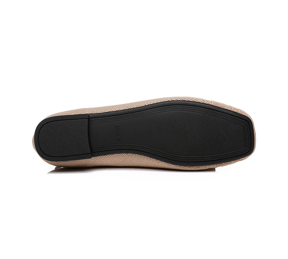 EVERAU® Women Bow Square Toe Ballet Flats Yolanda