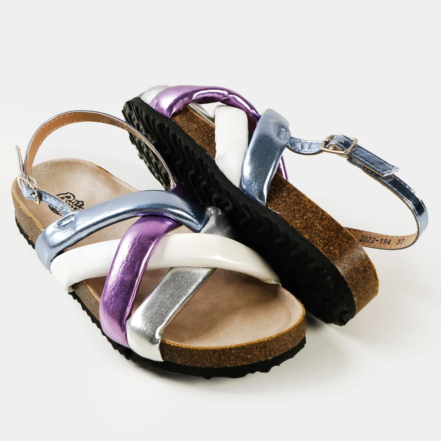 Girls Sandals 2022-194 - Blue/Silver