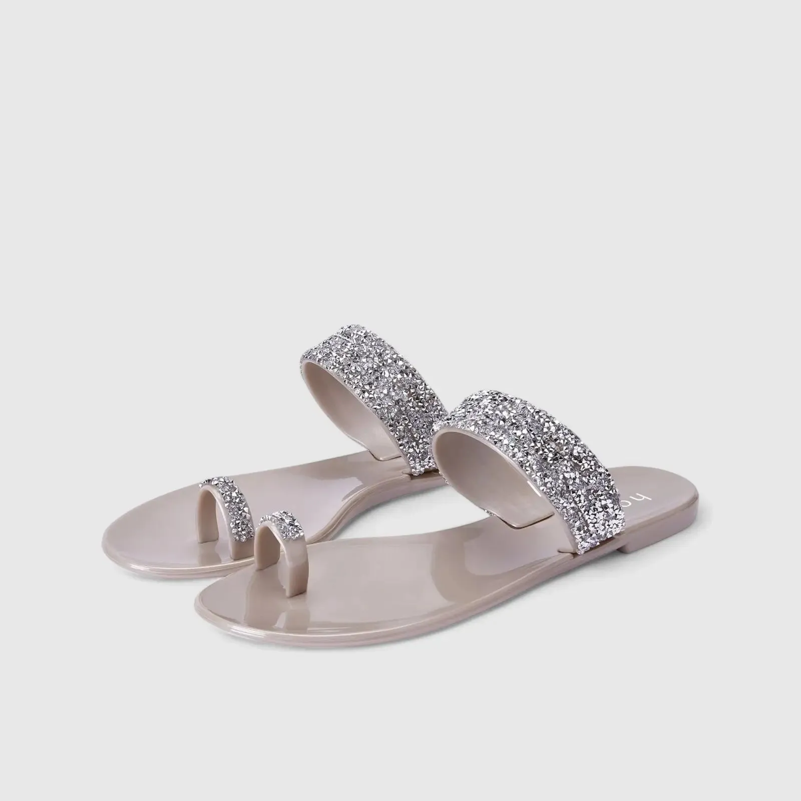 Holster Claudia Flat Bling Sandal Beige HST398