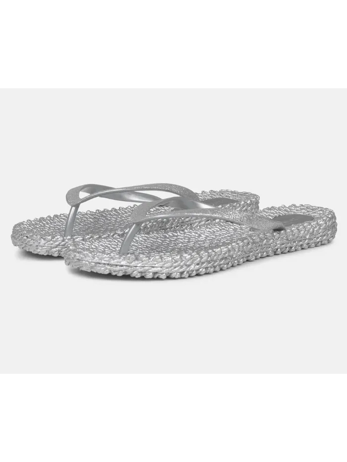 Ilse Jacobsen Flip Flops With Glitter In Silver CHEERFUL01 Col 710