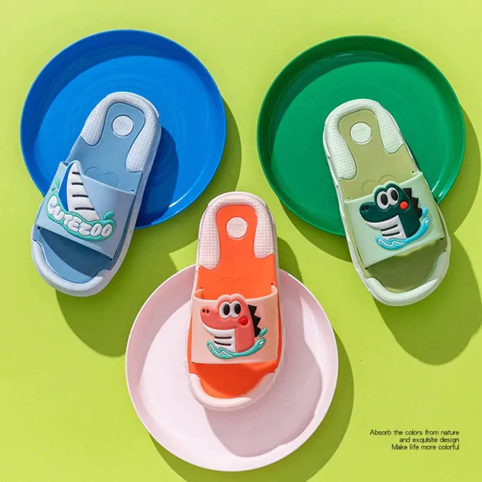 JF Cutezoo Dino Pastal Pink Slippers 9414