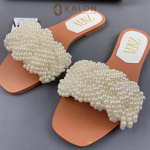 KalonBd summer pearl braided flat | 37 & 40