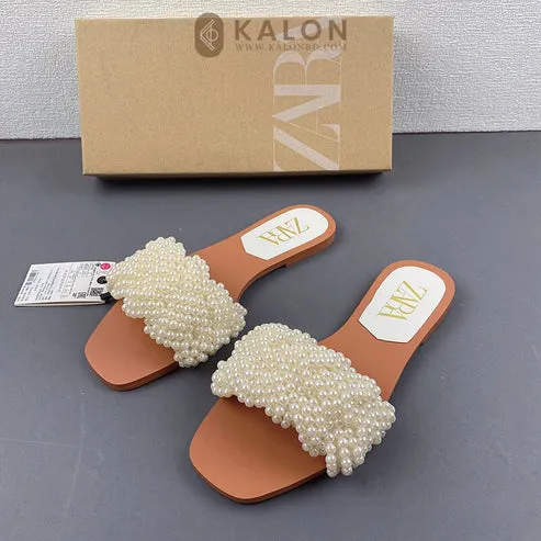 KalonBd summer pearl braided flat | 37 & 40