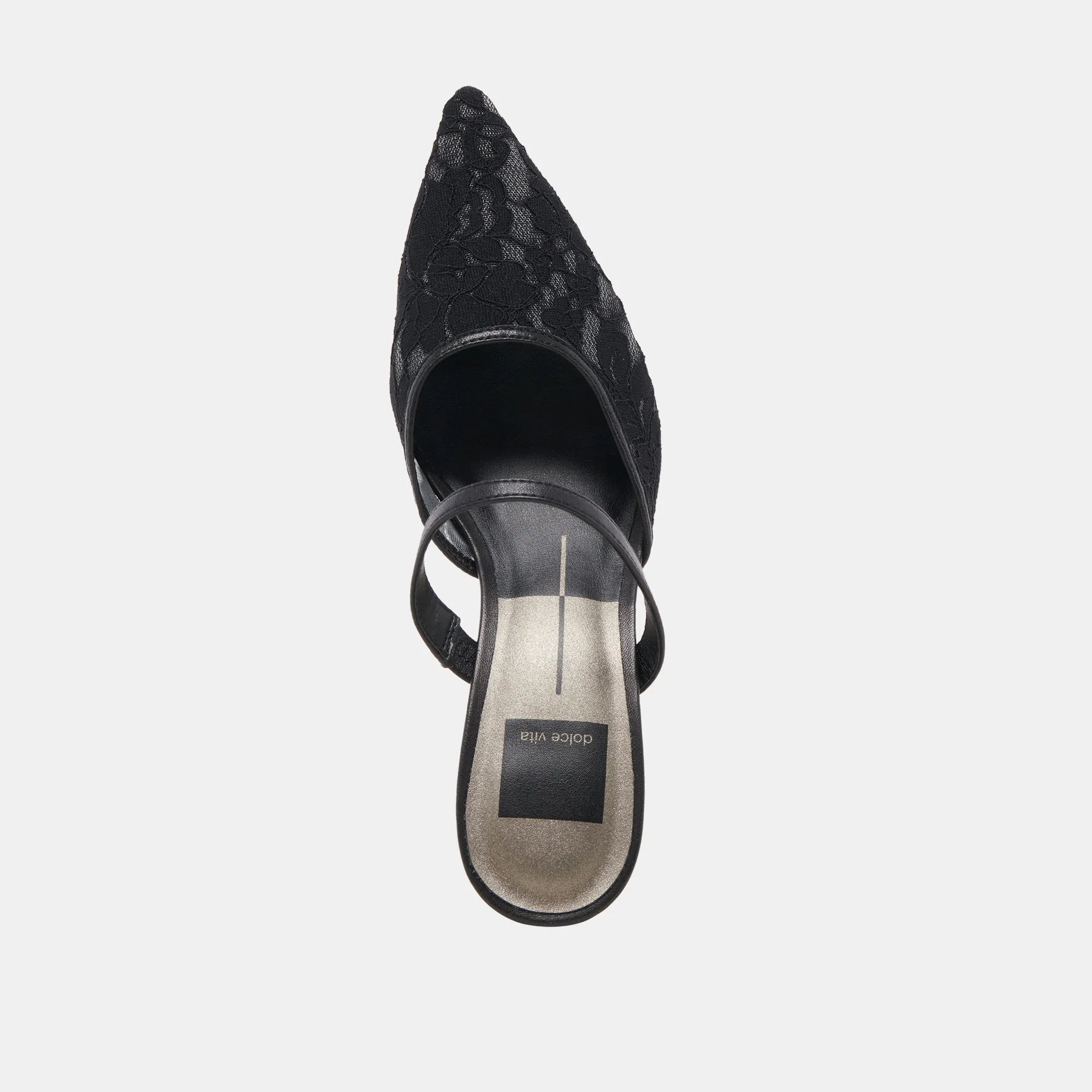 KATIK WIDE HEELS BLACK FLORAL LACE
