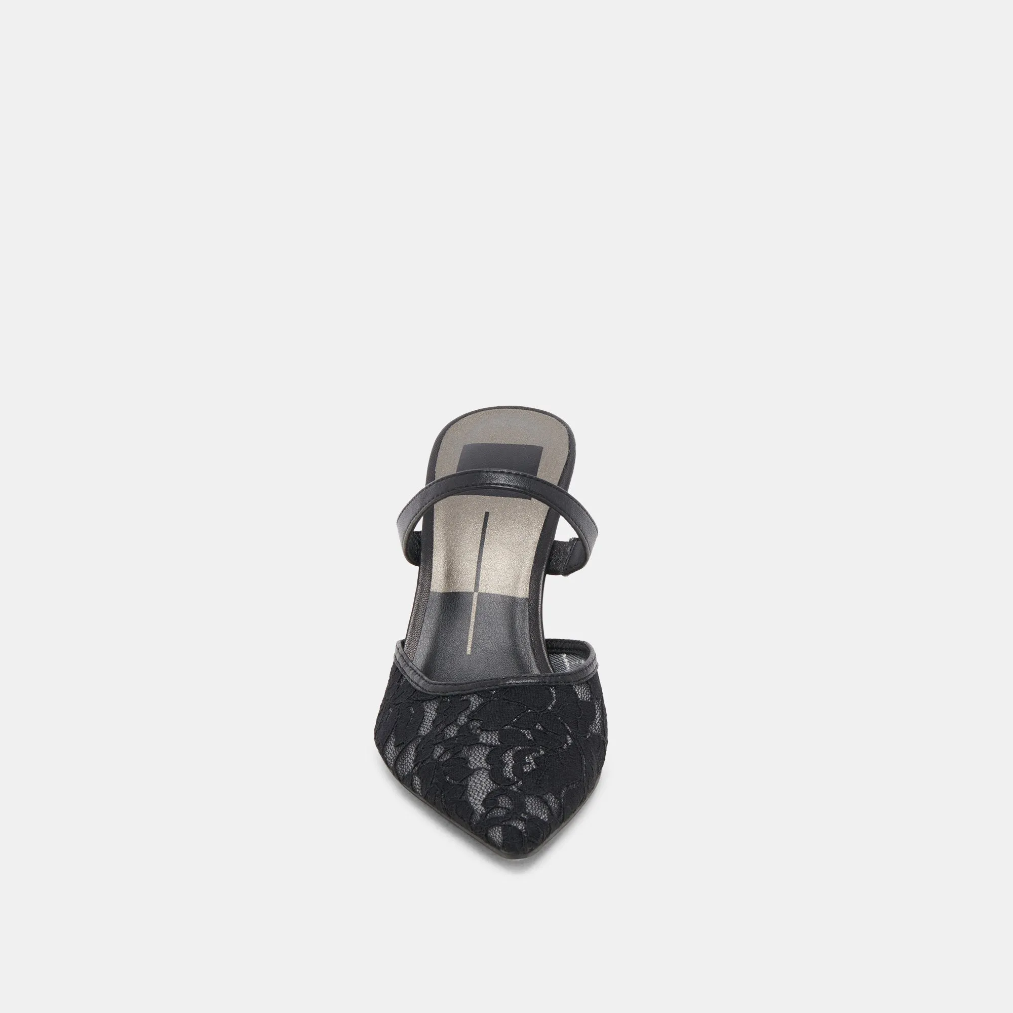KATIK WIDE HEELS BLACK FLORAL LACE