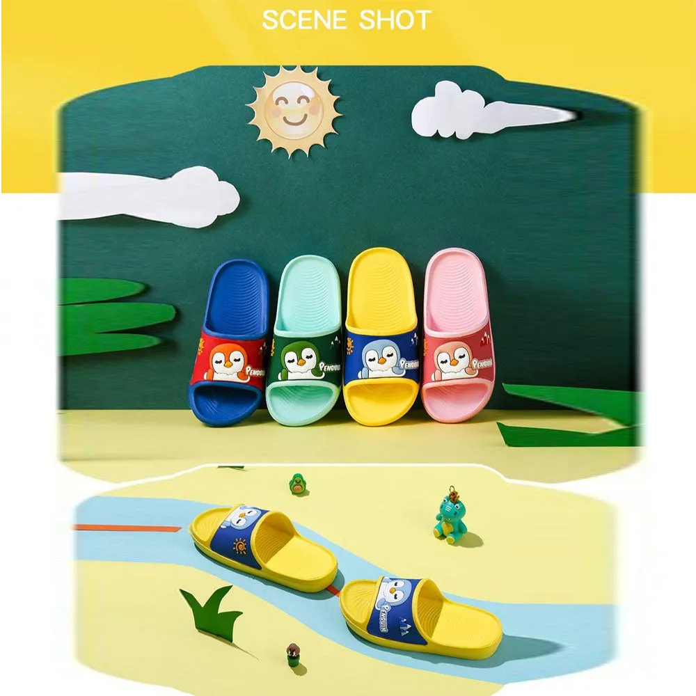 K.Bear Penguin Blue Top Yellow Soft Slippers 4900