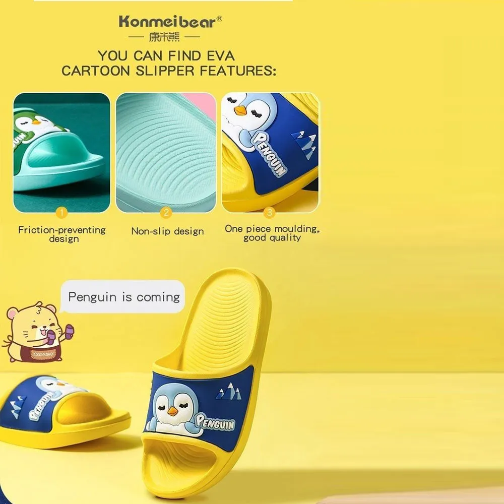 K.Bear Penguin Blue Top Yellow Soft Slippers 4900