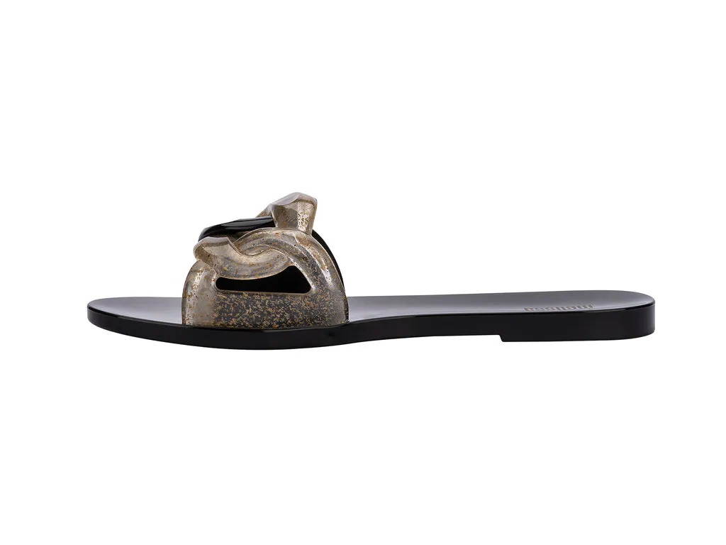 Melissa Jelly Chain AD Flat Black Flipflops For Women