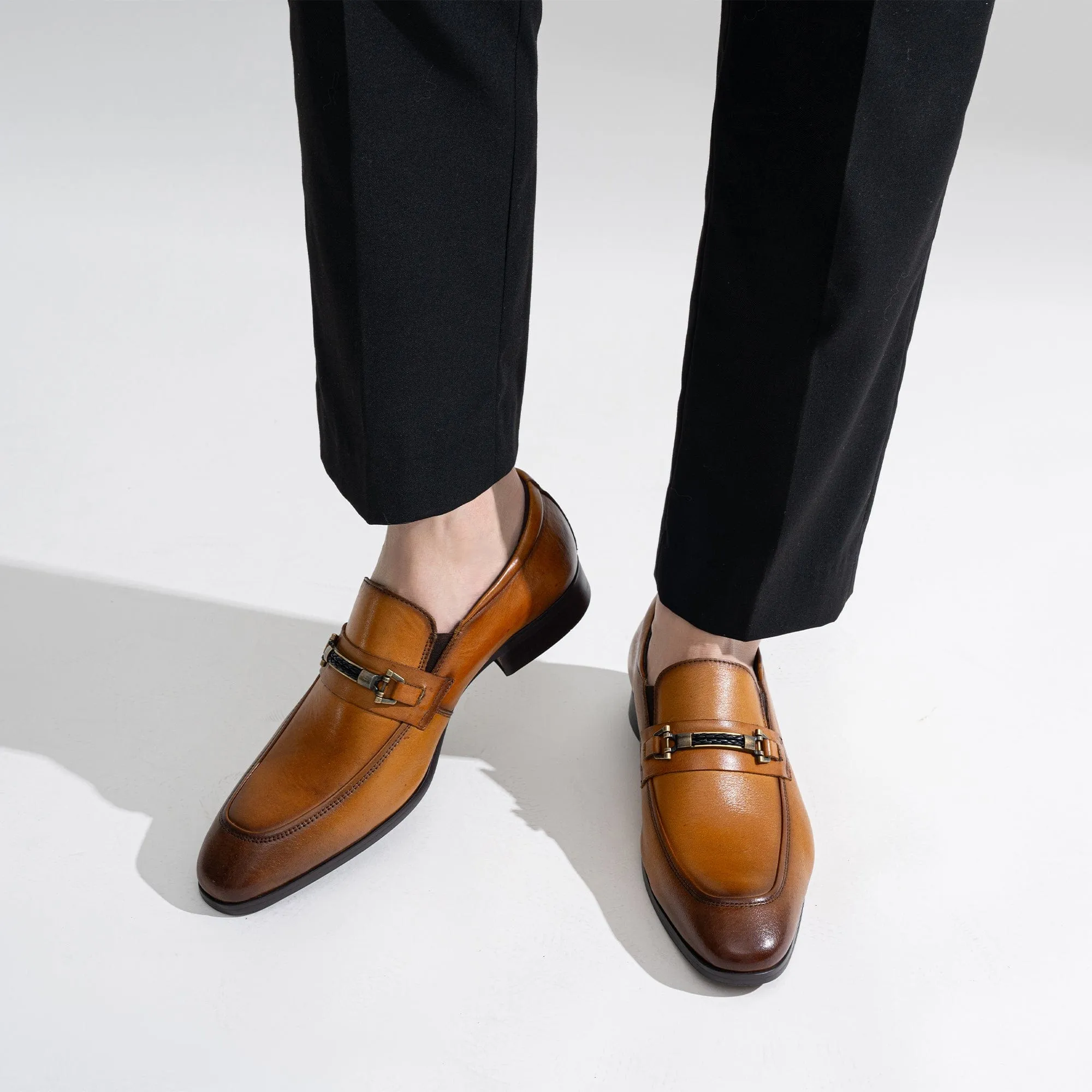 Men's Casual Leather Slip On Loafers | JOUSEN