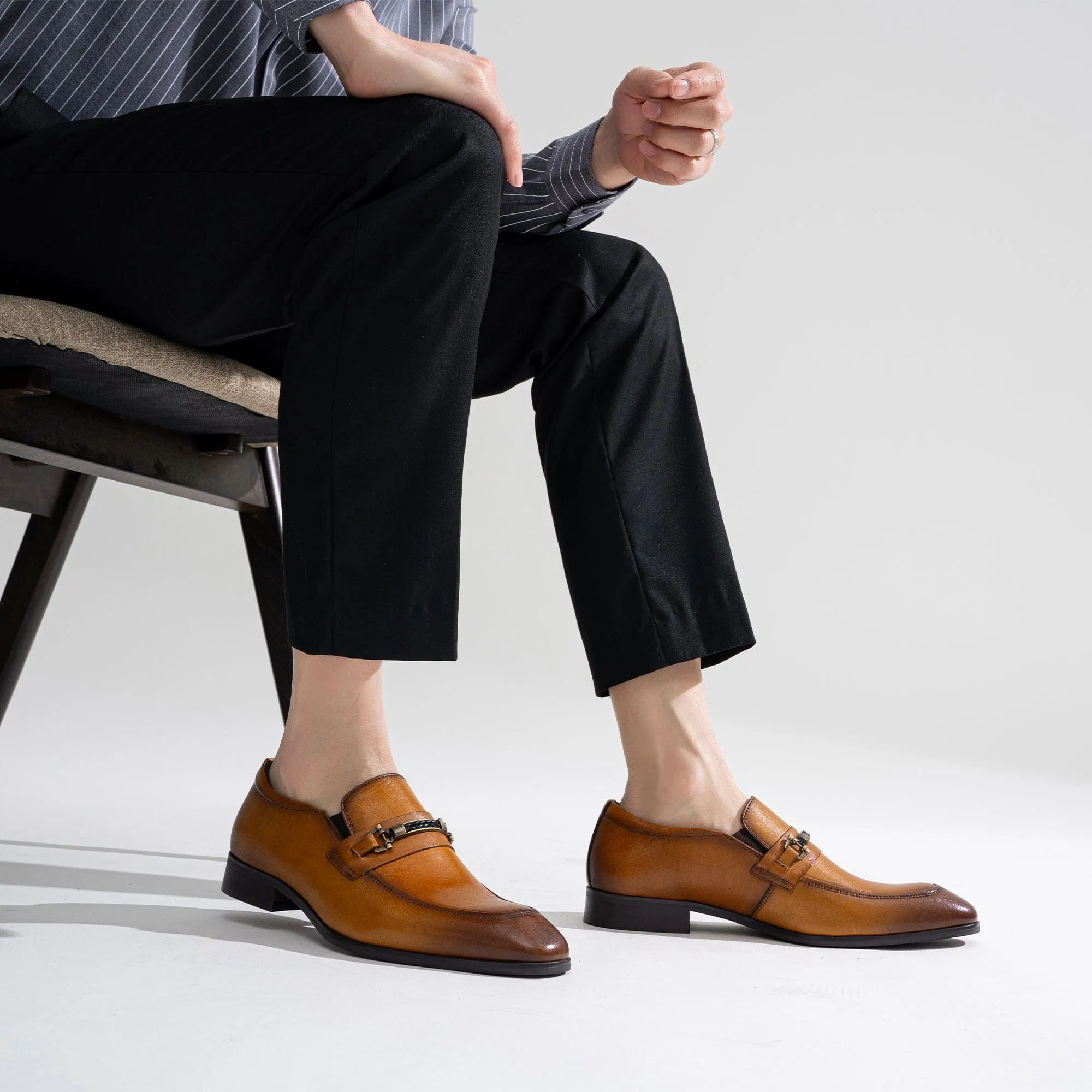 Men's Casual Leather Slip On Loafers | JOUSEN