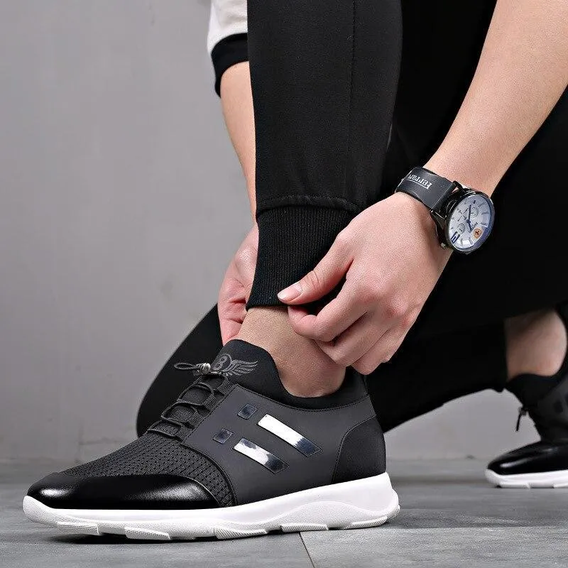 Men's Increasing 6CM/8CM Sneakers Soft Moccasins Shoes