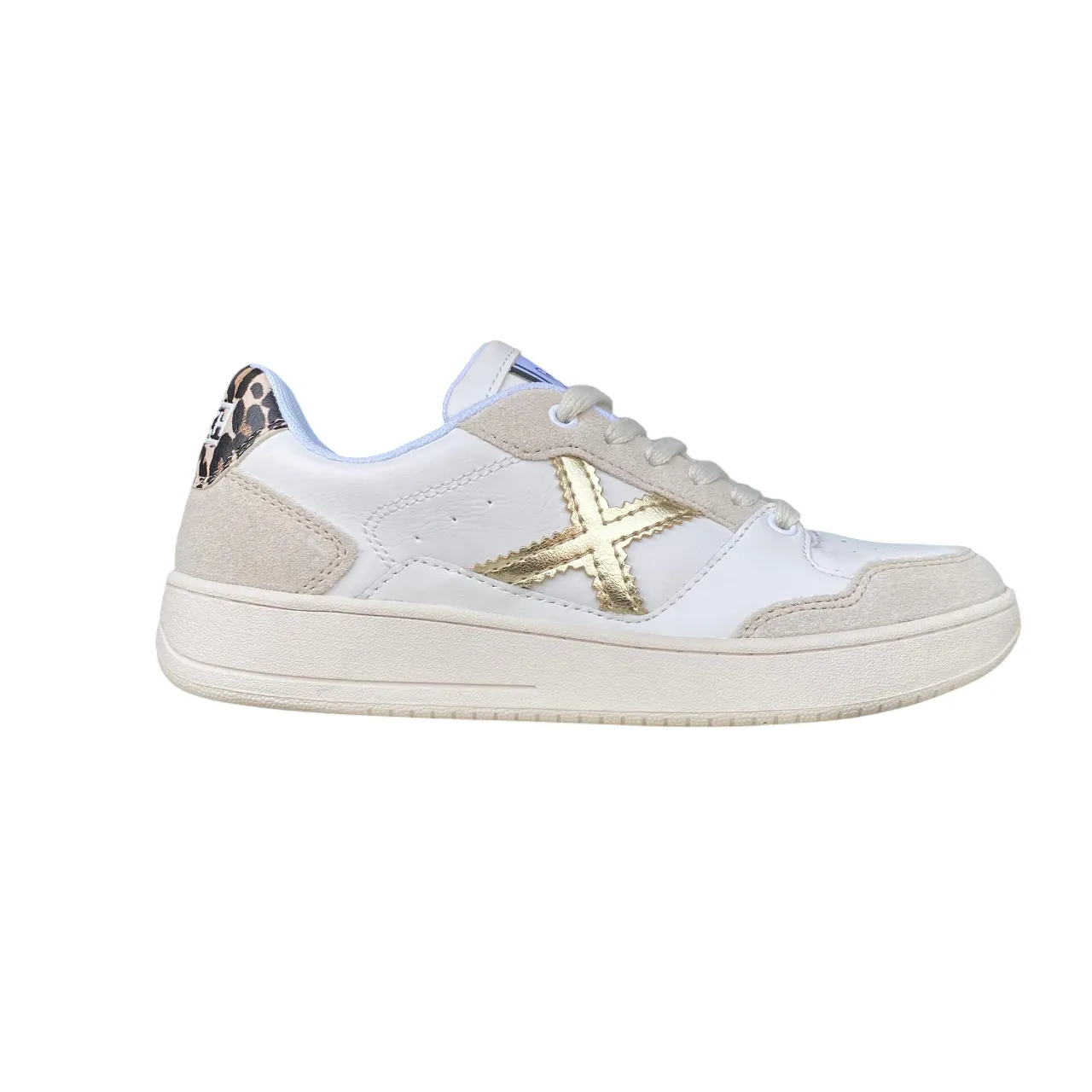 Munich scarpa sneakers da donna Legit 94 8908094 bianco-oro-animalier